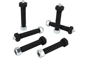 Trailer Leaf Spring Shackle Bolts - 6Pcs Steel Rustproof Axle Bolts With Locknut for 2000 3500 5200 6000 7000 Axles