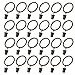 Ginbel Direct 40-Pack Copper Metal Heavy-Duty Drapery Curtain Rings with Clips for Windows, Bathroom, Home, Kitchen (Copper, 1 inch Interior Diameter)