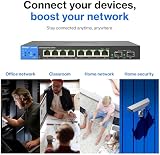 Linksys 8-Port Managed Gigabit PoE+ Switch 110W 2 SFP Uplinks Network view 9