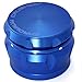 Chromium Crusher Drum 2.5 Inch 4 Piece Tobacco Spice Herb Grinder -Metalic Blue