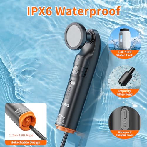 Portable Bidet for Travel, JUTIMER 2.5L Water Tank Handheld Bidets, Digital Display Rechargeable Bidet Sprayer, 70Mins Usage, Peri Bottle for Outdoor Camping,Personal Clean,Postpartum Care,Hemorrhoids