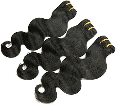CoolFar 12"12"14" 7A Peruvian hair weft body wave remy hair virgin human hair 3 bundles 300 gram natural black virgin Peruvian hair extension Peruvian hair 3 bundles