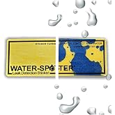 Water-Spotter Leak Detection Sticker (Pack of 12), Easily Locate Intermittent and Hard-to-Find Leaks Anywhere, Permanently Turns Blue with Water Contact