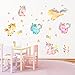 decalmile Unicorn Wall Decals Kids Room Wall Decor Childrens Nursery Baby Room Wall Stickers