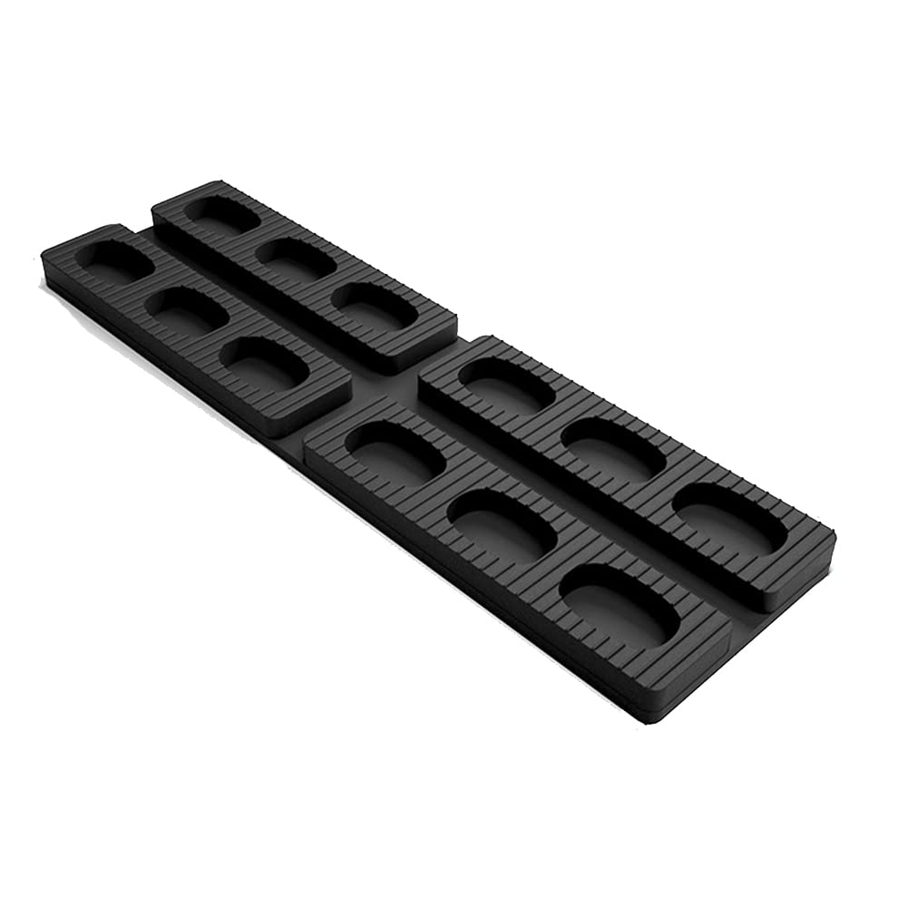 KAIISSA Window Glazing Glass Packers Spacers, Flat Floor Glass Shim Glass Gasket Spacers and Leveling Flooring Packers, Thickness 5mm, Black (Pack of 50) (80x20mm)