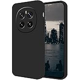 Hlgcokro Compatible with Honor Magic 7 Pro Case Silicone with Soft Microfiber Lining, Phone Case for Honor Magic 7 Pro Slim Dark Green Shockproof Bumper Cover (Black)