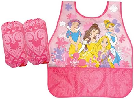 CJB Princess Water Resistant Kids School Art Paint Smock Bib Apron with Muff Sleeves Pink (US Seller)