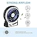 BENGOO Mini Desk Fan Portable Personal Cooling Fan USB Fan with Light Mode Powered by Rechargeable Battery for Office Baby Stroller Outdoor Use (Remove the Plastic film in the Battery Case before Use)