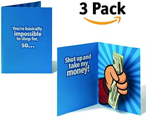 "Shut Up and Take My Money!" 5"x7" pop up greeting card- All occasions (pack of 3)