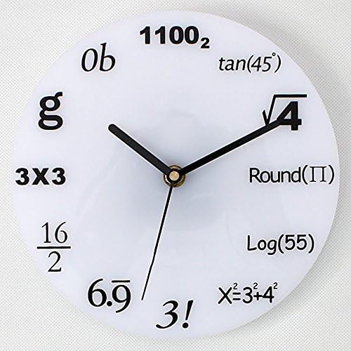LLSJZ CLOCK Fashion Creative digital acrylic wall clock math wall clock living room mute bedroom clock quartz clock,Mathematical wall clocks 20cm