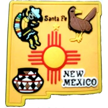 New Mexico Santa Fe Multi Color Fridge Magnet