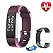 Letsfit Fitness Tracker HR, Activity Tracker Watch with Heart Rate Monitor, IP67 Water resistant Smart Bracelet with Calorie Counter Pedometer Watch for Android and iOS for kids women men