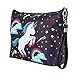 Unicorn Makeup Bag Organizer PU Pencil Pouch Zipper Toiletry Wash Bag Portable Cosmetic Bags Travel Brush Storage Case for Women Purse,Set of 3,Purple (Unicorn Purple)