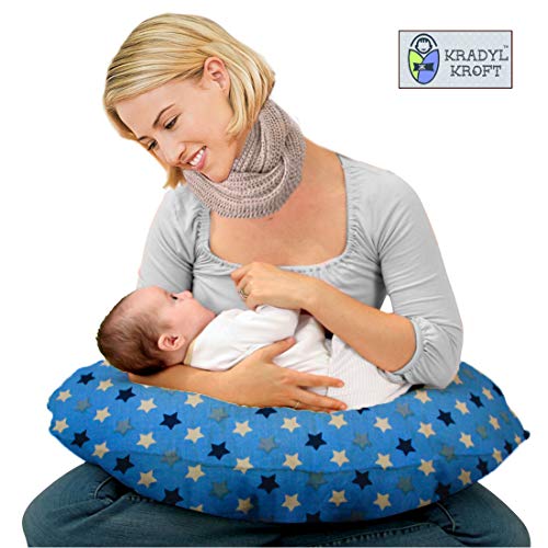 Kradyl Kroft 5in1 Baby Feeding Pillow With Detachable Cover Blue