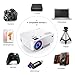 DBPOWER Mini Projector, 176″ Display 1080P Full HD LED Movie Projector, 50,000 Hours Lamp Life Home Theater Video Projector with HDMI Cable, Compatible with USB SD VGA AV TV Laptop Game (White)thumb 4