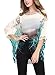 DJT Womens Batwing Sleeve Round Neck Flower Semi Sheer Top One Size Green#3