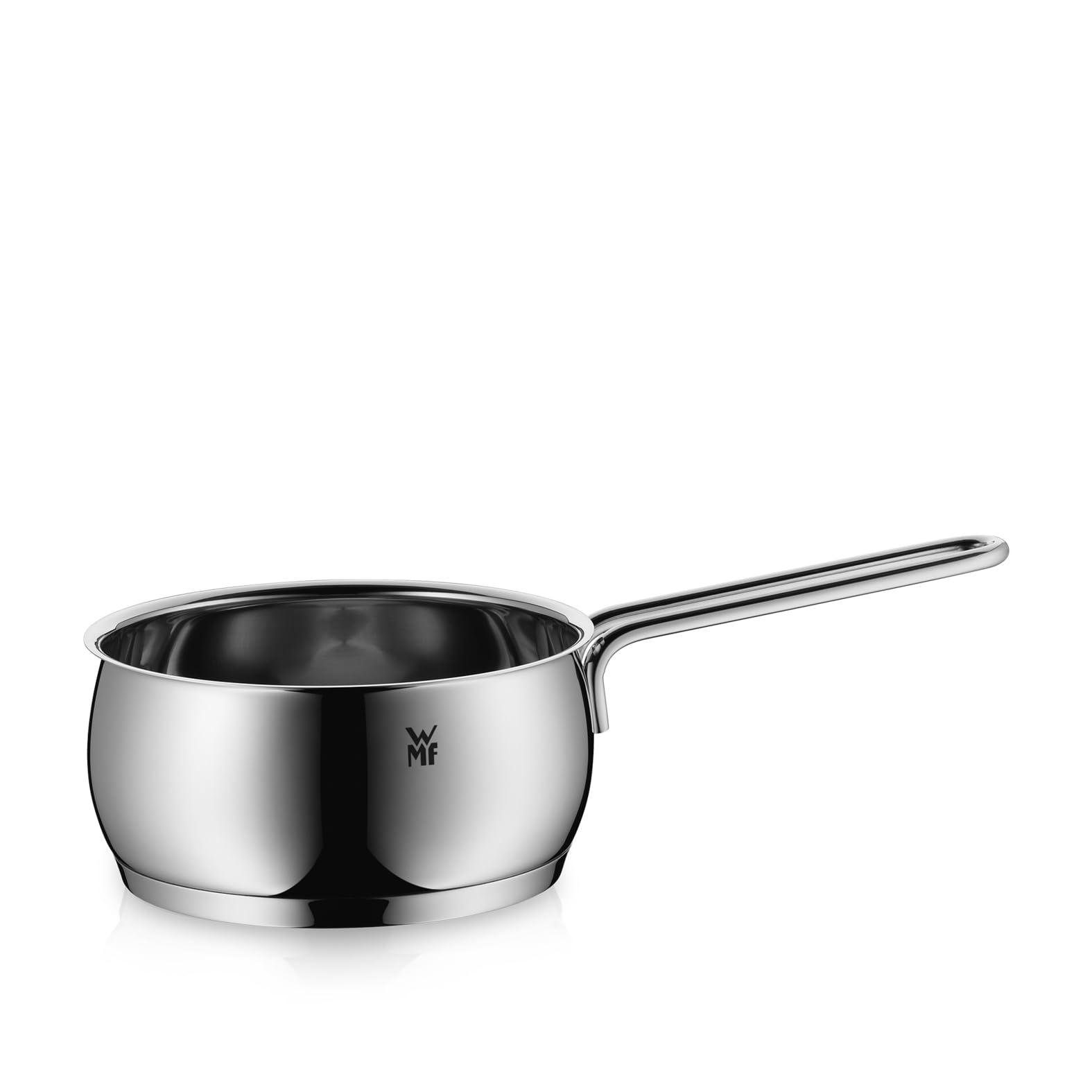 WMF Quality One Stielkasserolle 16cm ohne Deckel, kleiner Topf 1,7l, Milchtopf Induktion, Kochtopf klein, Nudeltopf Cromargan Edelstahl poliert, unbeschichtet