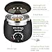 Wax Warmer - Bouvetan Waxing Hair Removal Kit with 4 Hard Wax Beans(14.1oz) and 20 Wax Applicator Sticks (at-Home Waxing)