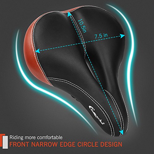 image for Chaunts Bike Seat Cushion with Led Tail Light, Breathable and Anti-sho