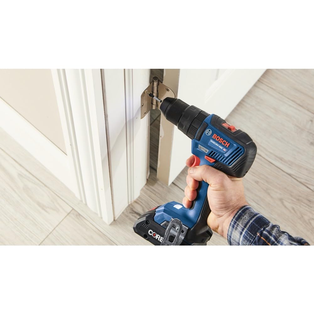 BOSCH GSB18V-490B12 18V EC Brushless 1/2 In. Hammer Drill/Driver Kit with (1) 2 Ah Standard Power Battery
