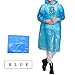 Maveek 2 Pack Lightweight Adult Emergency Hooded Raincoat disposable rain poncho For Festivals, Camping, Theme Parks (Blue+Yellow)