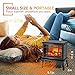 Air Choice Portable Electric Fireplace Stove Space Heater, Advanced Heating System Instant Warm, Adjustable Realistic 3D Flame &Quiet Fan, Overheat Tip-Over Protection, Easy Moving Indoor Outdoor Use
