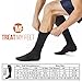Knee High Compression Socks for Women & Men, 15-20 mmHg - Edema Pain Relief - Nurse, Travel, Pregnancy & Running - Lightweight Graduated Nursing Sock - Compression Stockings for Women, Black S