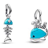 TCZNAF Charms for Bracelets Travel Marine Animals Beads Dangle Pendants Birthday for Wome