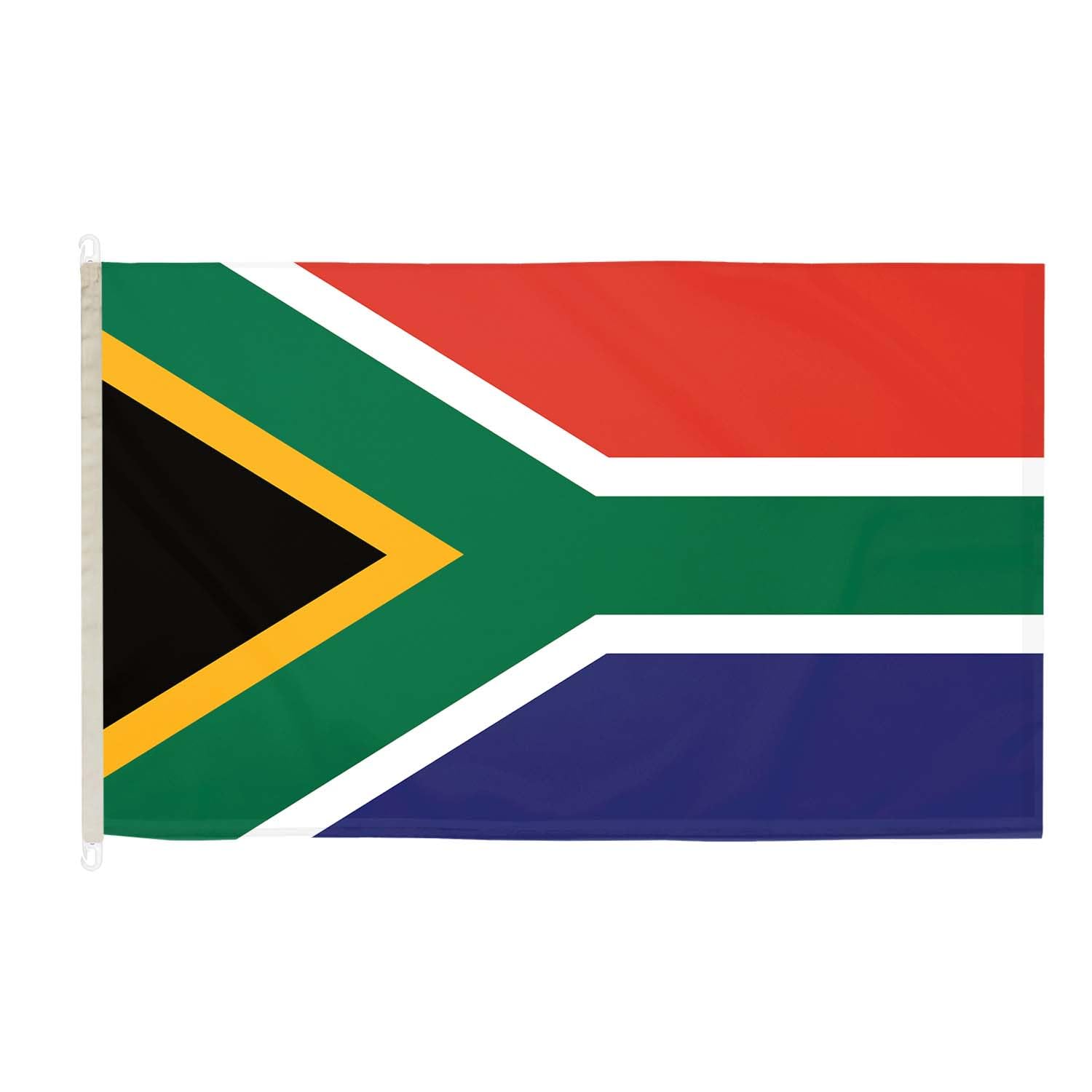 DuraFlag South Africa New 5ft x 3ft with Clips/Hooks - Premium Quality 5x3 South African Flags