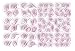 Chroma 5375 White Letters Script Monogramz Decal Kit
