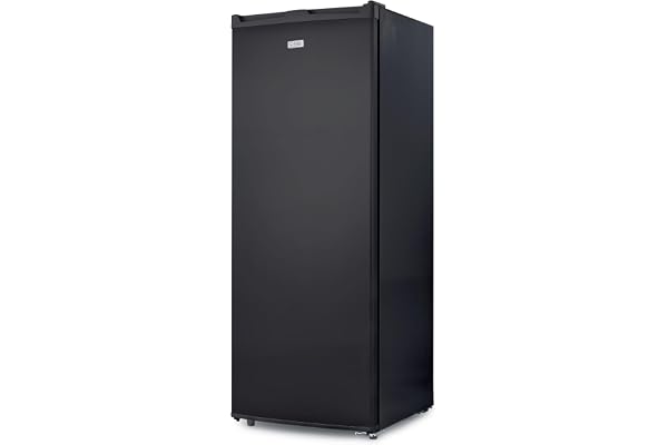 Upright Freezer, Stand Up Freezer 6 Cu Ft with Reversible Door, Black
