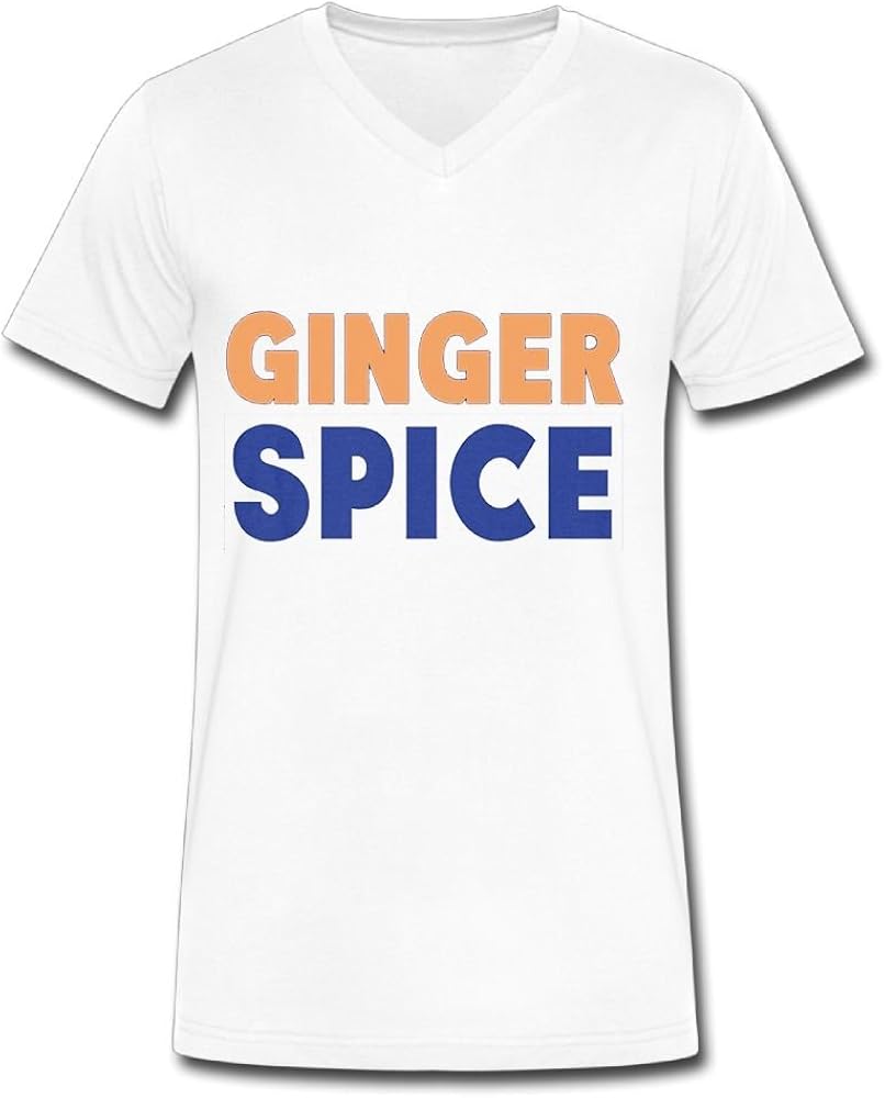Neck Short Sleeve Cotton T Shirt For Men Ginger Spice Tee