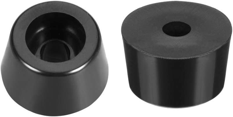 sourcing map D12 x 10 x H7mm Black Color Rubber Feet Anti Vibration Isolator Absorber Base Foot Pads, 20pcs