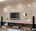 Alrens_DIY(TM) 25pcs=5 Flowers Unique Gifts Crystal Reflective DIY Mirror Effect 3D Wall Stickers Home Decoration Bathroom Decor