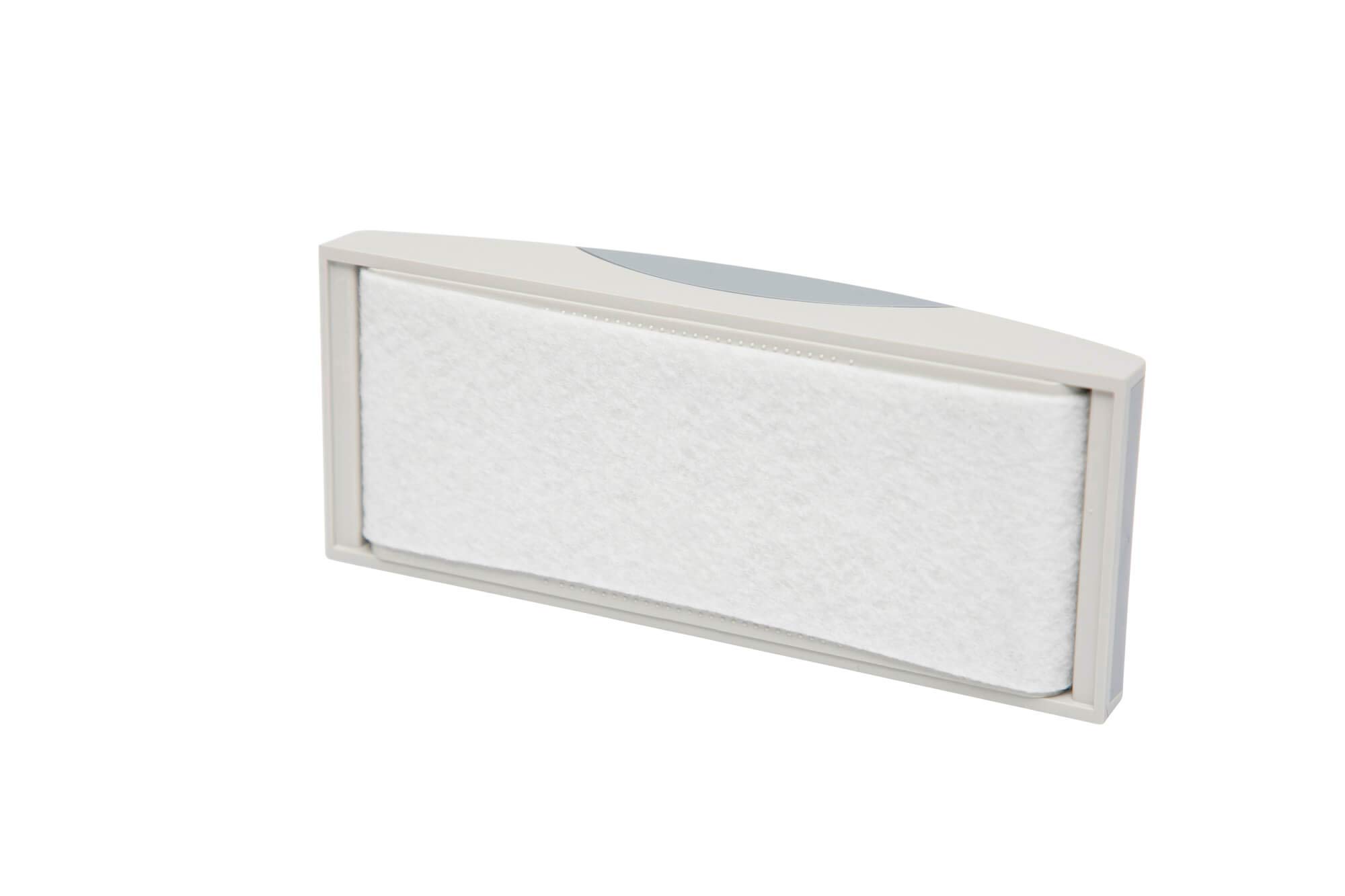 Maul MAULpro Blackboard Wiper with Fleece 11.4 x 5.7 cm Magnetic Felt Sponge for Whiteboard and Blackboard High Absorbency Thanks to Special Fleece Ideal for Office and Conference Rooms Grey