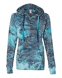 Weatherproof W1162 Ladies' Burnout Hooded Pullover Blend Fleece - Caribean Wave - L