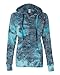 Weatherproof W1162 Ladies' Burnout Hooded Pullover Blend Fleece - Caribean Wave - L