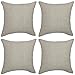 YOUR SMILE Solid Color Grey Jean Decorative Throw Pillow Case Cushion Cover Pillowcase for Sofa 18 x 18 Inch, Set of 4