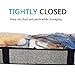 Homyfort Underbed Storage Bag Containers - 2 Pack, 39x20x6 inches Foldable Breathable Fabric Blankets Clothes Comforters Storage Bags for Closet, with Clear Zippered Lid and 4 Strong Handles, Black