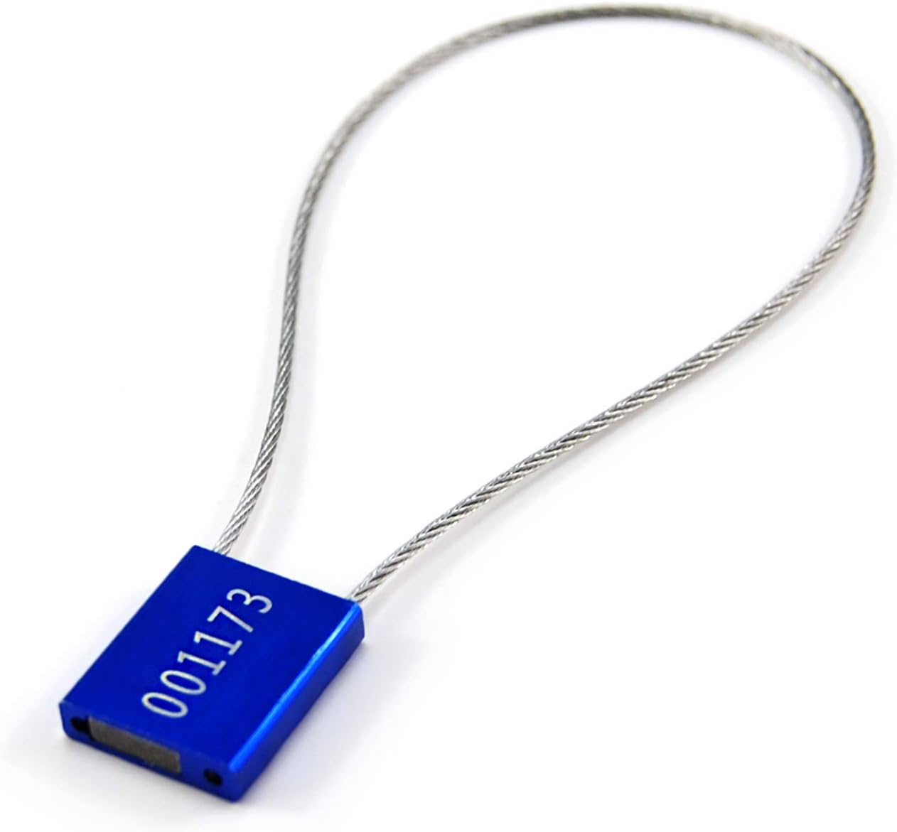 Leadseals(R) 200 Blue Steel Cable Seals Metal Security Tag Numbered