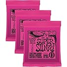 Ernie Ball 2223 Nickel Super Slinky Pink Electric Guitar Strings 3 Pack