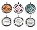 Aromatherapy Essential Oil Necklace Diffuser Gift Set, Stainless Steel Locket & Chain with Extension, 3 Interchangeable Inspiration Jewelry Charms + 6 Refill Pendant Pads + Oil (Flower of Life)