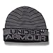 Under Armour Boys' Cuff Stripe Beanie, Graphite (040)/Black, One Size Fits All
