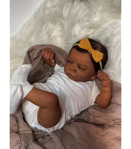 Amazon.com: Anano Black Reborn Baby Dolls Silicone Full Body 20