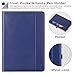 Ztotop Genuine Leather Folio Stand Swivel Case for iPad Mini 4 - [360 Rotating] Multi-Angle Viewing, Pocket, Auto Wake/Sleep - Blue
