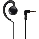UAYESOK 3.5mm Receive/Listen Only Earpiece, C Shape Speaker Mic Headset | for Police Security, Ham Radio Walkie Talkie Earpiece