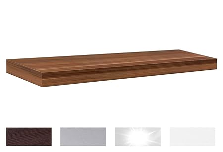 Wandregal / Wandboard BOY | 90x25x5 cm - nußbaum