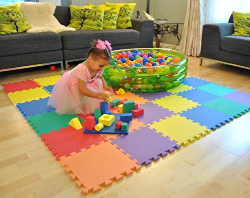 EWONDERWORLD Non-Toxic Floating Waterproof Foam Building Blocks Bathtub Toys for Children w/ Tote Bag: Non-Recycled Quality & Lead Free