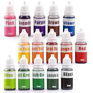 Image of Yilador Liquid Soap Dye Kit 15 Colors Food Grade Skin Safe (5.3 OZ) Vegan Gluten-Free, Liquid Bath Bombs Colorant Set Soap Making Supplies (Red Black Pink Brown Lavender Lemon etc.)