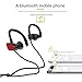 Chamfind Bluetooth Headphones, Wireless Earbuds Bluetooth V4.2 Stereo Earphones, IPX5 Waterproof Sports Neckband Headset, With Mic Bass Noise Reducing for Gym Running(Red) - Fozento